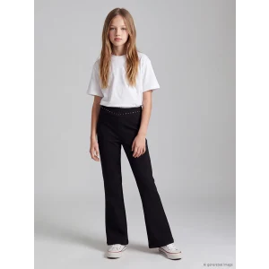 LCW Kids Siyah İspanyol Paça Kız Çocuk Tayt