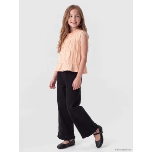 LCW Kids Siyah Wideleg Kız Çocuk Jean Pantolon