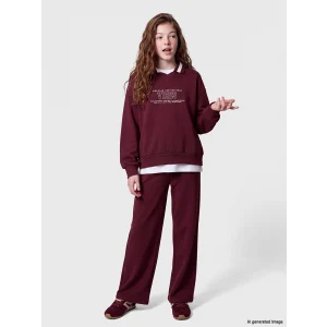 LCW Kids Bordo Polo Yaka Baskılı Kız Çocuk Eşofman Takım