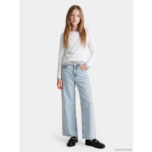 LCW Kids Mavi Wideleg Kız Çocuk Jean Pantolon