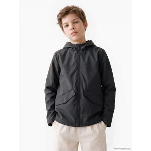 LCW Kids Siyah Su İtici Erkek Çocuk Yağmurluk
