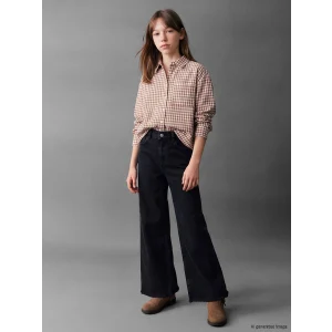 LCW Kids Siyah Wideleg Kız Çocuk Jean Pantolon