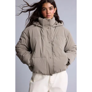 Defacto H8586AXBG642 Bej Su İtici Regular Fit Kapüşonlu Şişme Mont