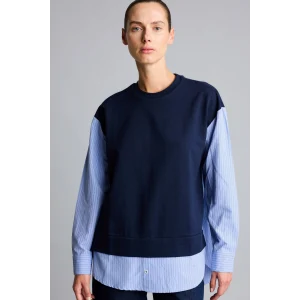 Defacto G9278AXNV251 Lacivert Regular Fıt Bisiklet Yaka Sweatshirt Tunik