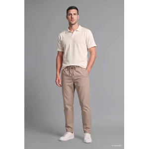 Defacto H3877AXBG716 Bej Relaxed Fit Rahat Kalıp Normal Bel Boru Paça Pantolon