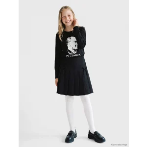 LCW Kids Siyah Kız Çocuk Pileli Etek