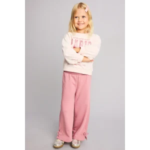 Defacto I7733A5PN67 Pembe 2li Takım Baskılı Sweatshirt Eşofman Altı Kız Bebek