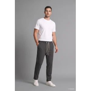 Defacto F0309AXAR138 Antrasit Regular Fit Beli Bağcıklı Düz Paça Cepli Eşofman Altı