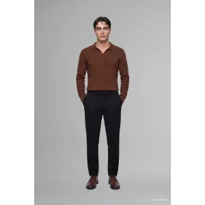 Defacto H1270AXBK27 Siyah Regular Fit Beli Lastikli Düz Paça Pantolon