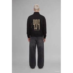 Defacto H3867AXBN337 Kahve Boxy Fit Yarım Fermuarlı Baskılı Sweatshirt