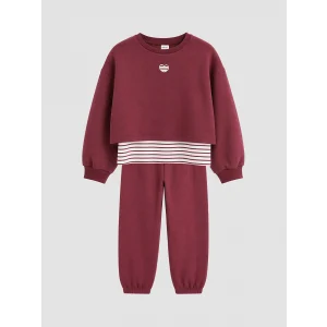 LCW Kids Bordo Kız Çocuk Eşofman Takım