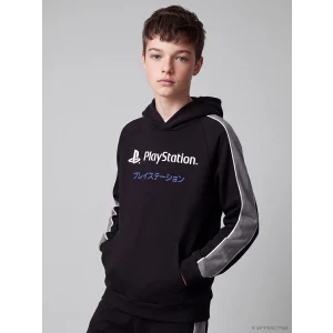 LCW Kids Siyah Playstation Lisanslı Erkek Çocuk Sweatshirt
