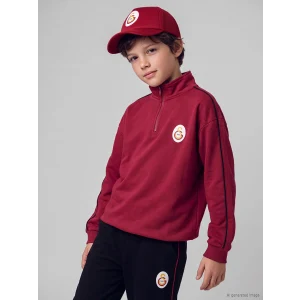 LCW Kids Kırmızı Galatasaray Baskılı Erkek Çocuk Sweatshirt