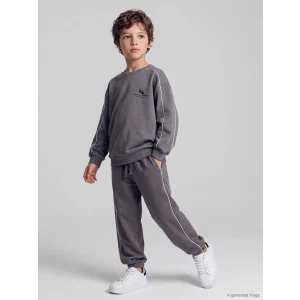 LCW Kids Gri Erkek Çocuk Soft Touch Eşofman Altı