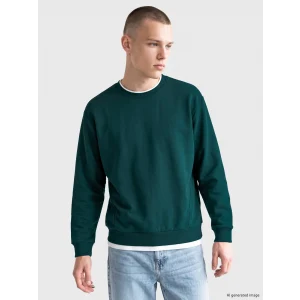 XSIDE Yeşil Bisiklet Yaka Erkek Sweatshirt