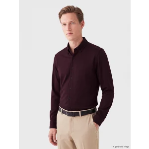 SOUTHBLUE Bordo Slim Fit Erkek Gömlek