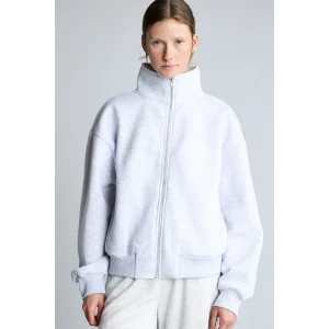 Defacto I3302AXGR93 Gri Regular Fit Yarım Balıkçı Yaka Fermuarlı Cepli Sweatshirt Hırka