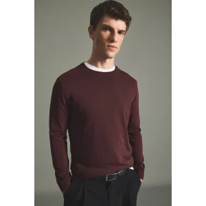 Defacto A5268AXBR34 Bordo Regular Fit Bisiklet Yaka Basic Triko Kazak