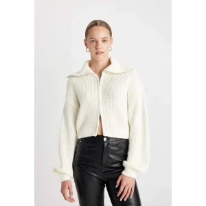 A3333 Slim Fit Polo Yaka Fermuarlı Triko Hırka