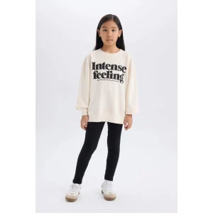 A6808 Baskılı Sweatshirt Tayt 2li Takım