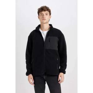 A6892 Regular Fit Dik Yaka Fermuarlı Cepli Polar Hırka