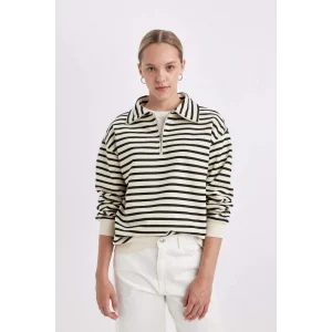 A8354 Regular Fit Yarım Fermuarlı Kalın Sweatshirt