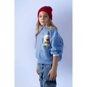 A8415 Oversize Geniş Kalıp Kapüşonlu İçi Yumuşak Tüylü Kalın Sweatshirt