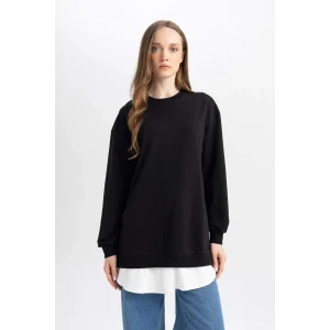 A9529 Regular Fit Bisiklet Yaka Sweatshirt Tunik