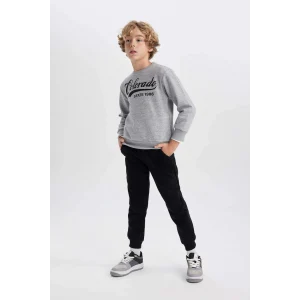 B3576 Baskılı Sweatshirt Eşofman Altı 2li Takım