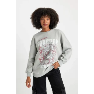 B7284 Oversize Fit Kalın Kumaş Sweatshirt