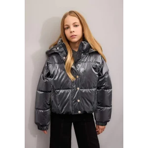 C5765 Su İtici Kapüşonlu Fermuarlı Çıtçıt Kapamalı Mont