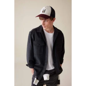 C5961 Relax Fit Akrilik Karışımlı Basic Düz Uzun Kollu Gömlek Ceket