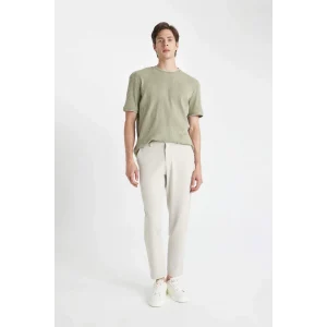 C7508 Tailored Fit Basic Düz Paça Her Yöne Esneyen Cepli Pantolon
