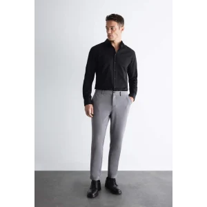 C7508 Tailored Fit Basic Düz Paça Her Yöne Esneyen Cepli Pantolon