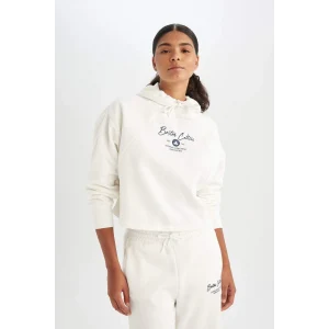 C8098 Boston Celtics Kapüşonlu Kalın Sweatshirt