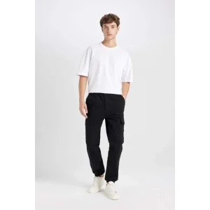 C9163 Regular Fit Gabardin Jogger Pantolon Kargo Cepli Lastikli Paça