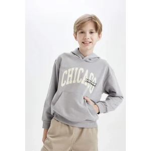 C9798 Regular Fit Kapüşonlu Cepli Sweatshirt