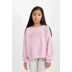 D1100 Oversize Fit Slogan Baskılı Sweatshirt