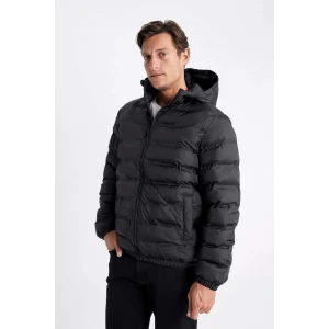 D1185 Slim Fit Su İtici Kapüşonlu Mont