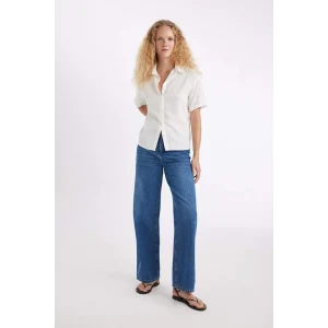 D2581 Wide Leg Fit Normal Bel Jean Pantolon