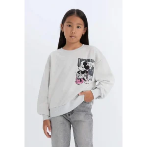 D3116 Disney Mickey & Minnie Relax Fit Bisiklet Yaka Sweatshirt