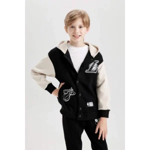 D3118 NBA Current Teams Kapüşonlu Çıtçıt Kapamalı Hırka