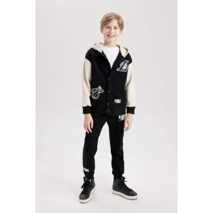 D3130 NBA Current Teams Beli Paçası Lastikli Cepli Kalın Jogger Eşofman Altı