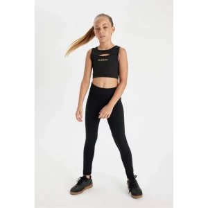 D3226 Standart Boy Siyah Basic Düz Tayt