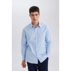 D3375 Modern Fit Poplin Uzun Kollu Gömlek