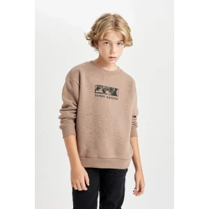D5682 Oversize Fit Sırt Baskılı Sweatshirt