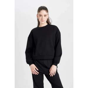 D6645 Basic Kalın Kumaş Basic Sweatshirt