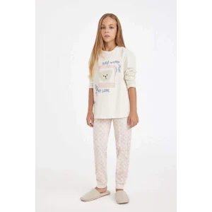 D6651 Baskılı Uzun Kollu Pijama Takımı
