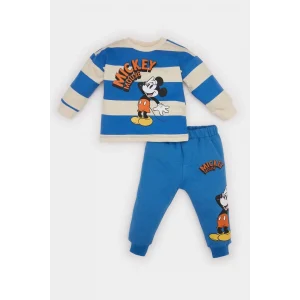 D6857 2li Takım Disney Mickey & Minnie Bisiklet Yaka Sweatshirt Eşofman Altı