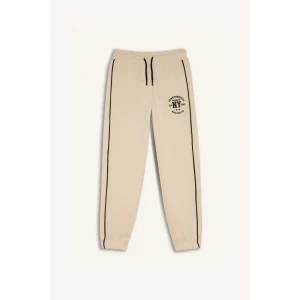 D8092 Kız Çocuk Beli Lastikli Baskılı Pamuklu Jogger Eşofman Altı